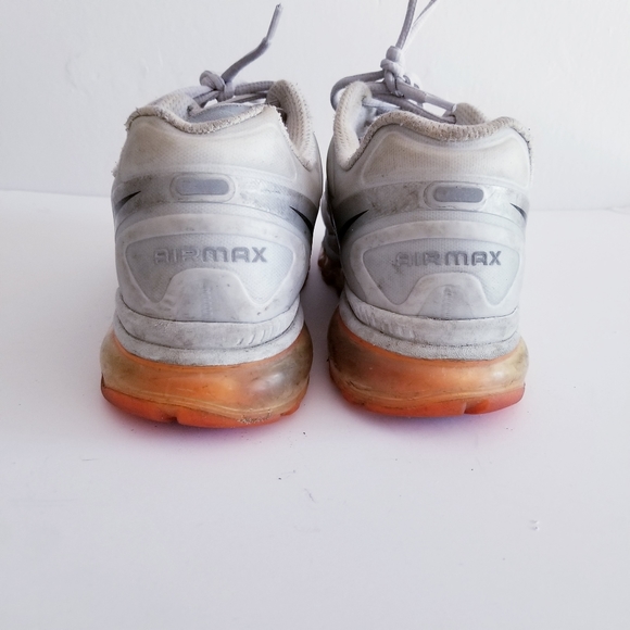 Rare Nike Air Max 2012 Metallic Silver/ Orange - Picture 8 of 9